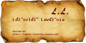 László Lavínia névjegykártya